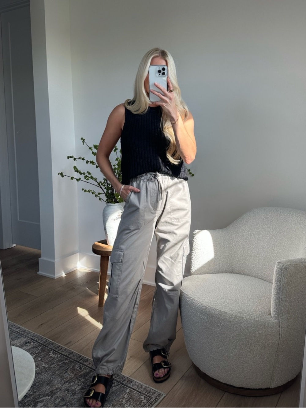 Gray Abercrombie utility pants